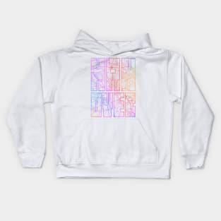Hanover, Germany City Map Typography - Colorful Kids Hoodie